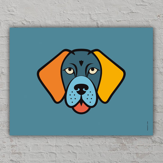 Poster "Bunter Hund", Art Print