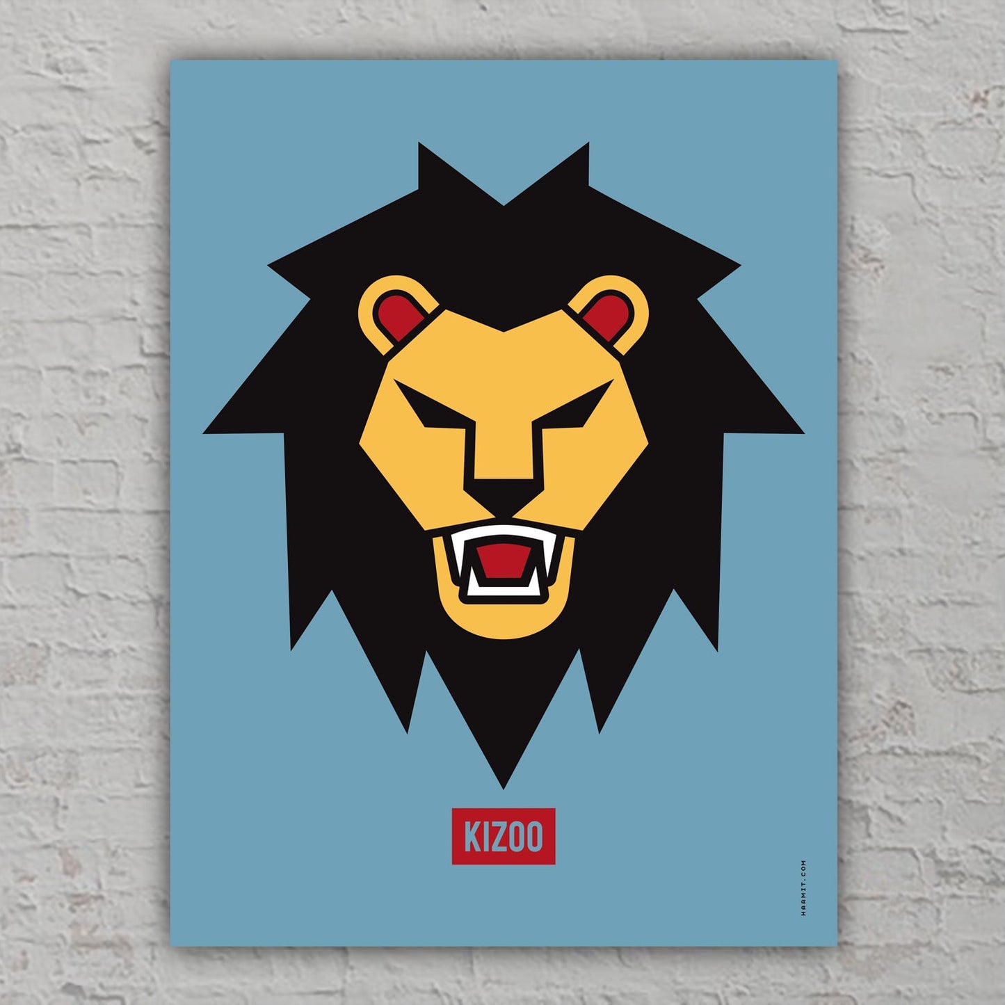 Poster "No kissing lions"; Art Print