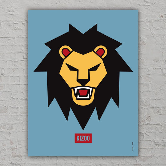 Poster "No kissing lions"; Art Print