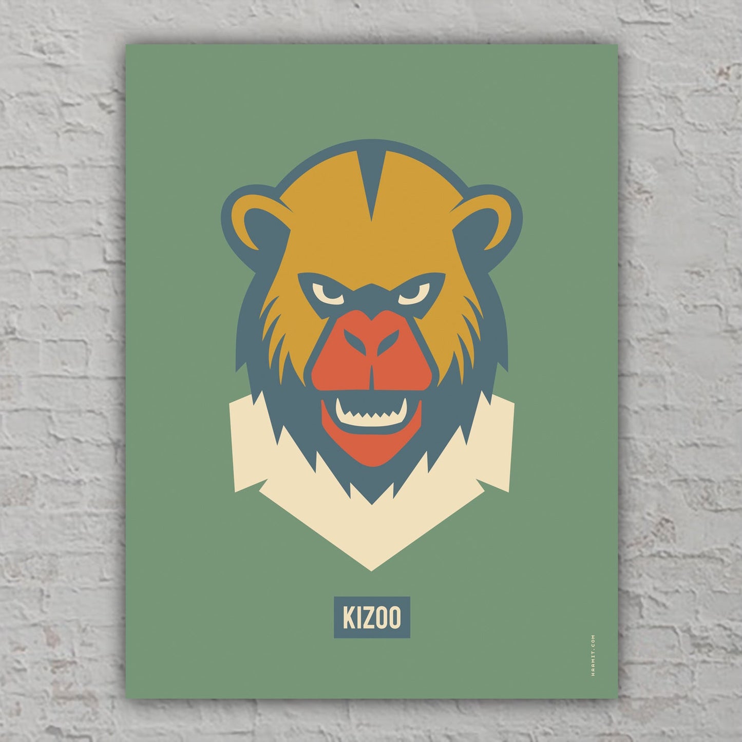 Poster "Monkey, the angry forest", art print
