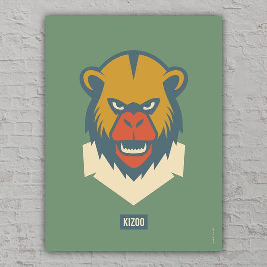 Poster "Monkey, the angry forest", art print