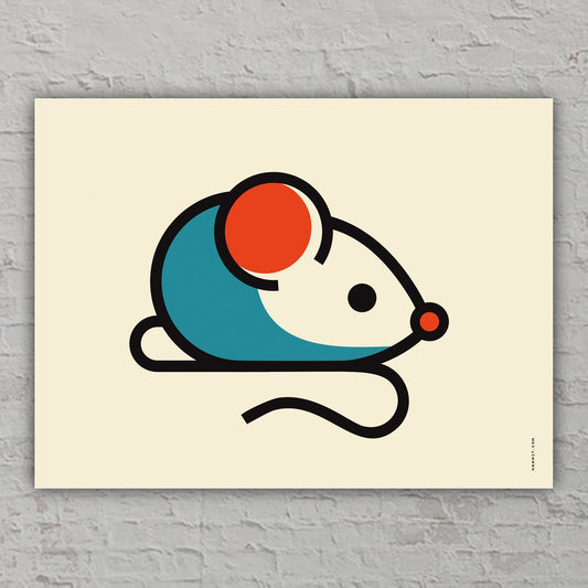 Poster "Lonely little mouse", art print