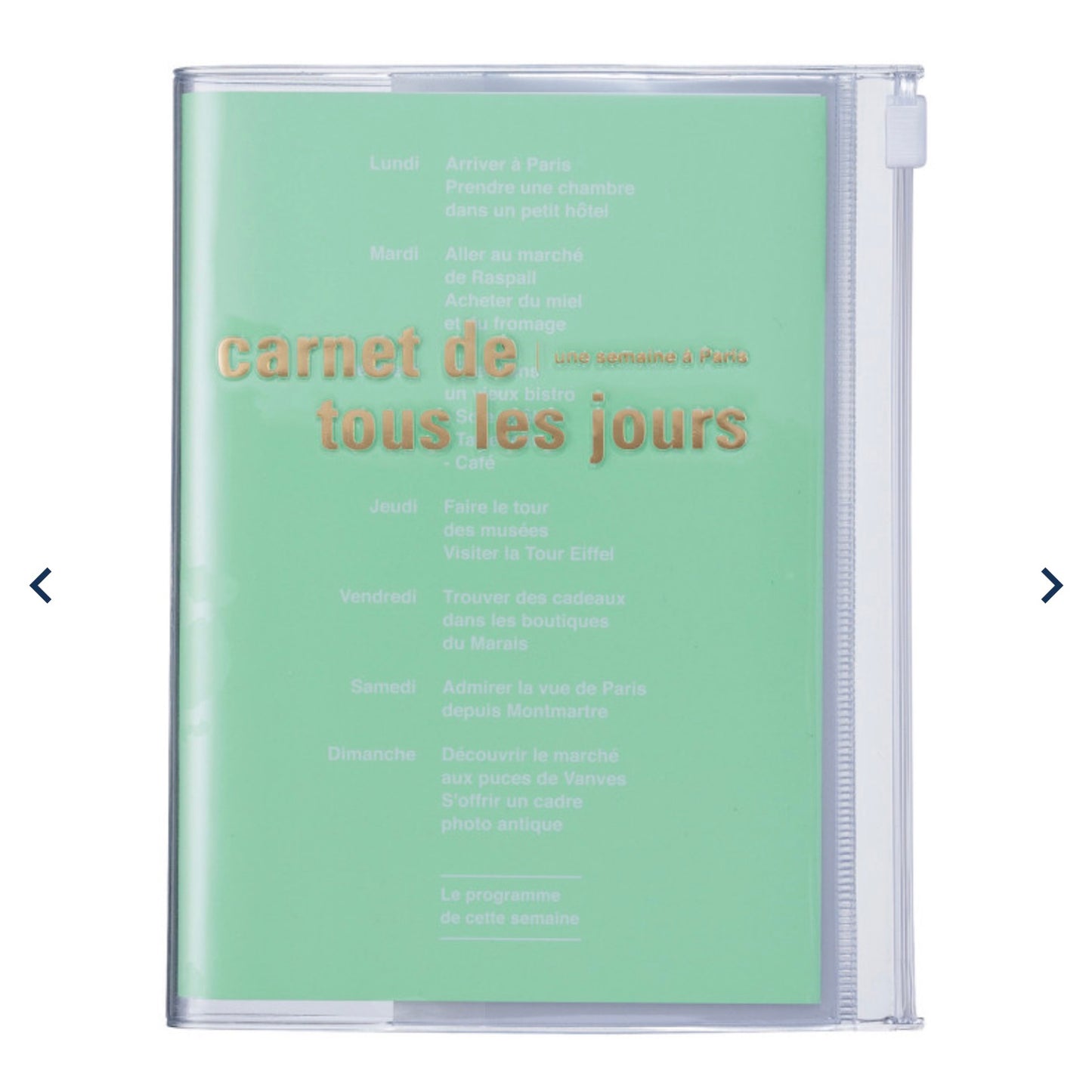 Mark‘s Zipper Notebook B6 DAY'S, Mint
