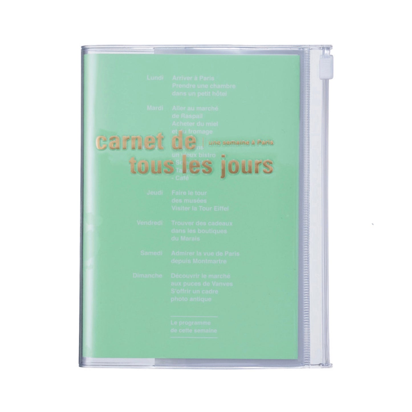 Mark‘s Zipper Notebook A6 DAY'S, Mint