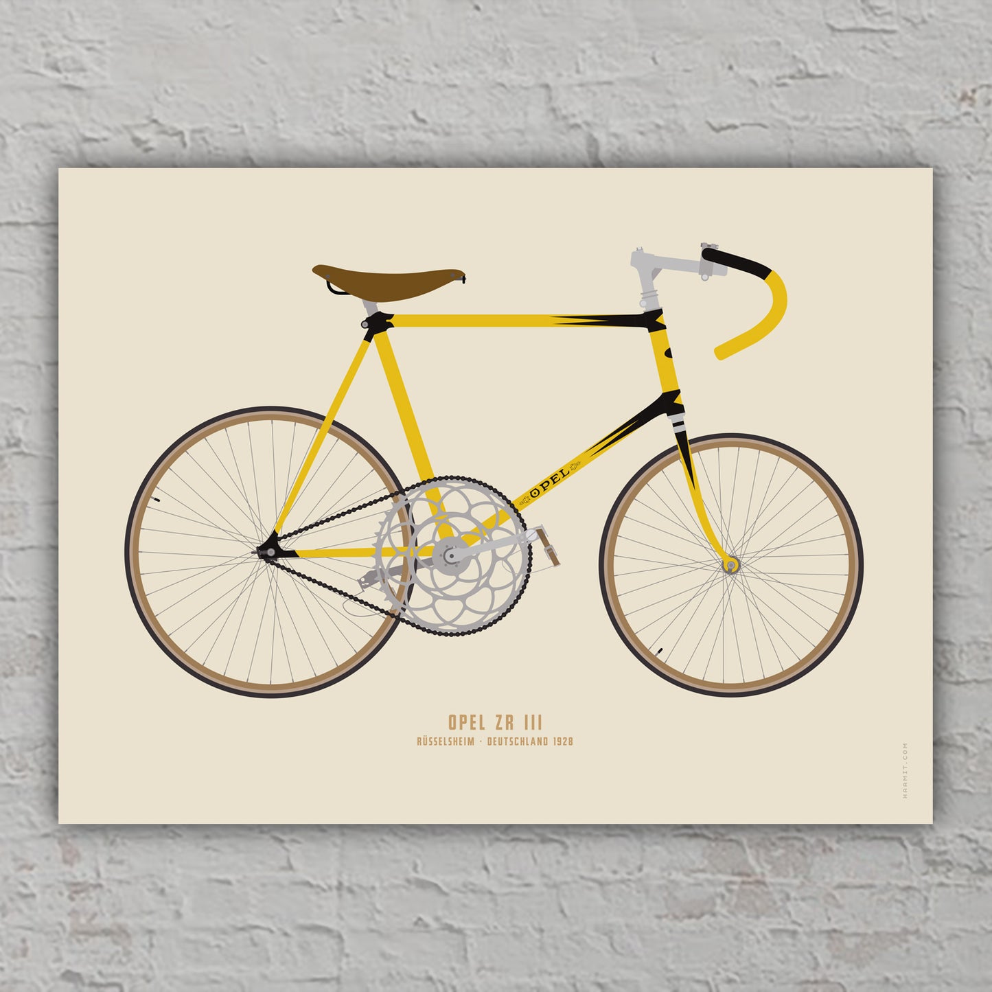 Poster Opel Fahrrad Zeitfahrmaschine ZR III - Rüsselsheim/Deutschland, 1928