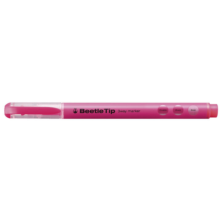 Kokuyo - BEETLETIP 3-WAY HIGHLIGHTER - Pink