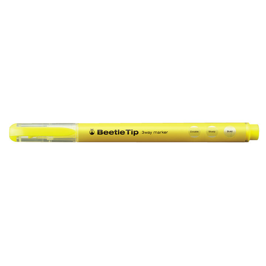 Kokuyo - BEETLETIP 3-WAY HIGHLIGHTER - Yellow