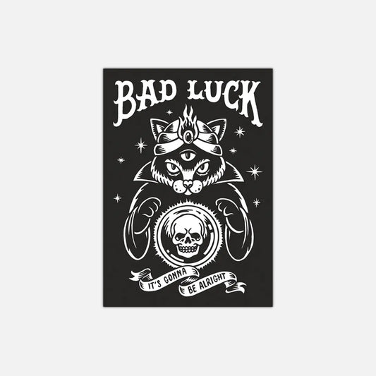 Postkarte Yeaaah! Studio „Bad Luck“, Format A6