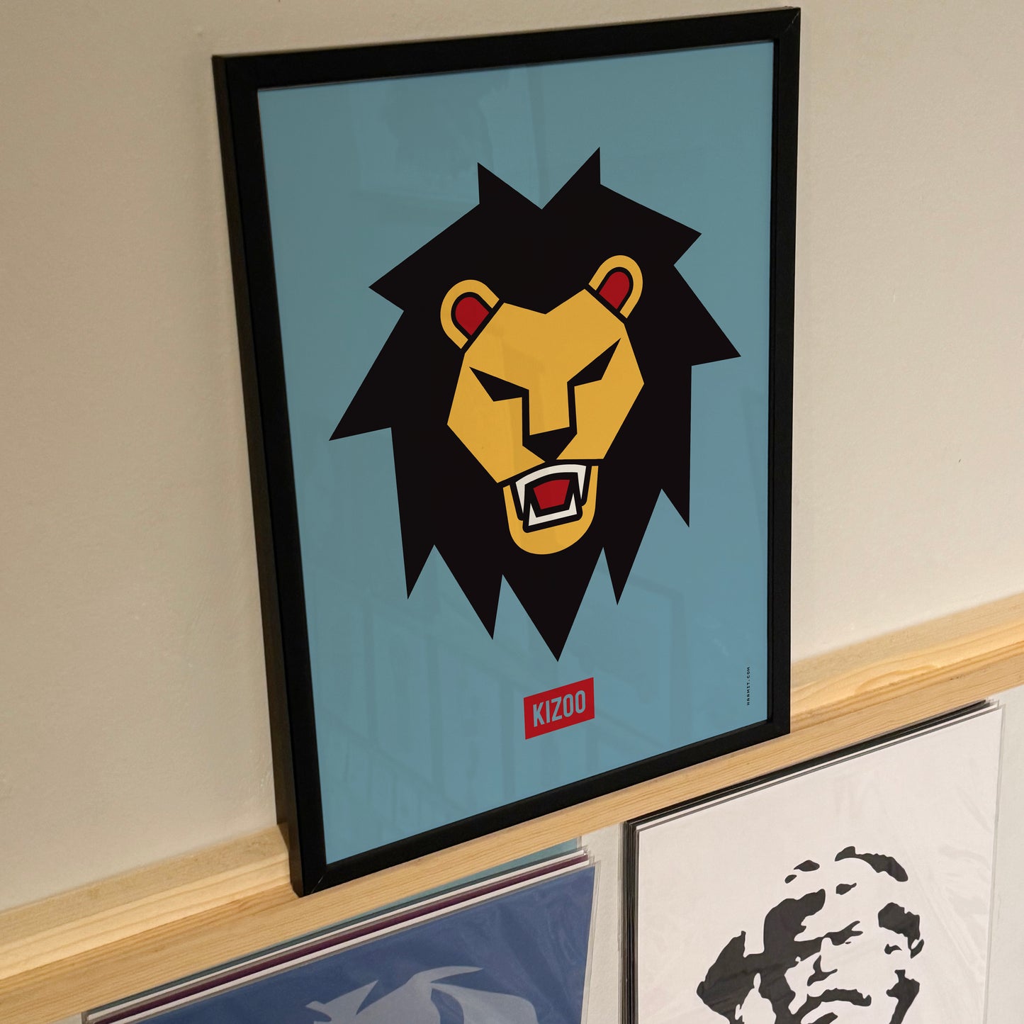Poster "No kissing lions"; Art Print