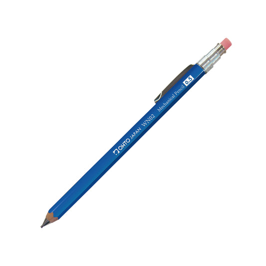 OHTO Wooden Mechanical Mini Pencil WN02 0,5 HB, Blue