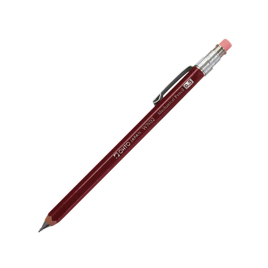 OHTO Wooden Mechanical Mini Pencil WN02 0,5 HB, Burgundy