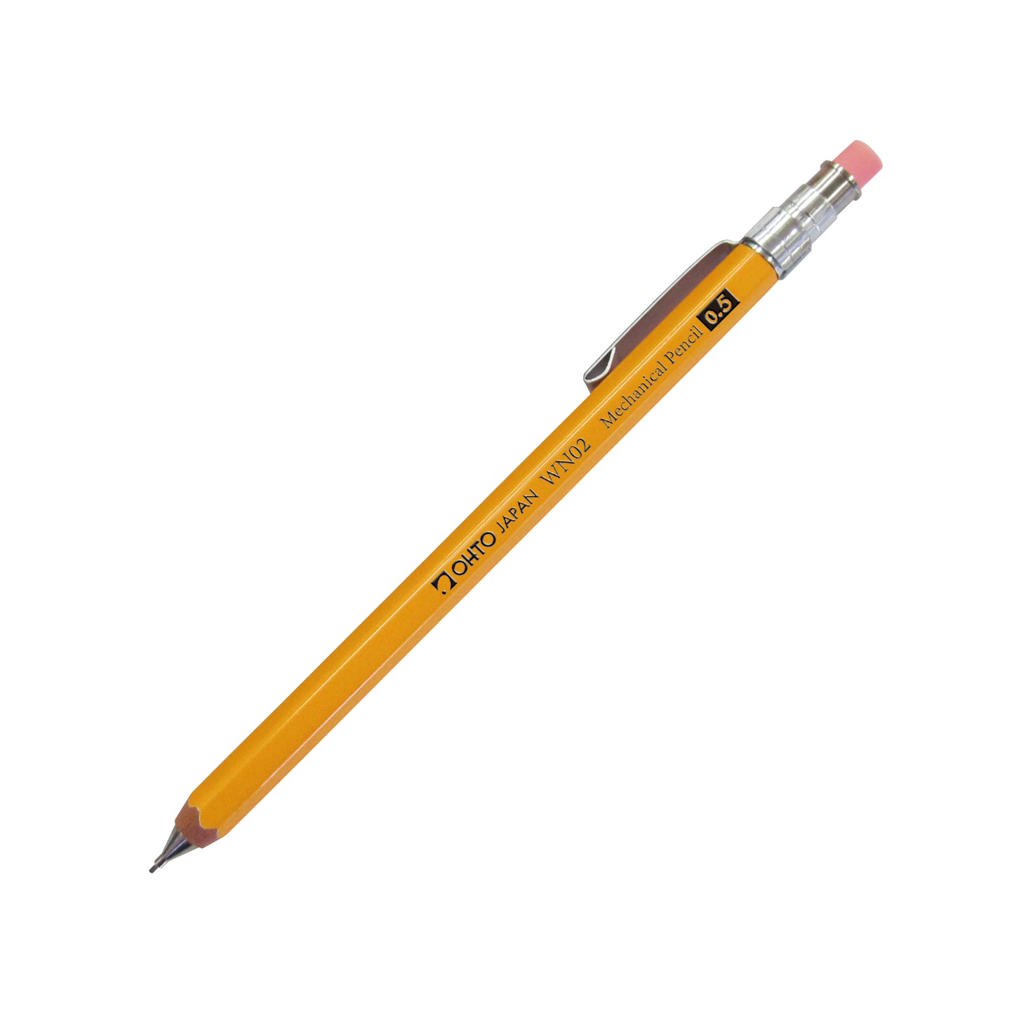OHTO Wooden Mechanical mini pencil 0,5 HB, Yellow