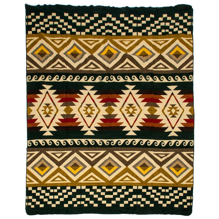 EcuaFina - Ecuadorianische Alpakadecke - Cayambe-Grün - 190 cm x 225 cm