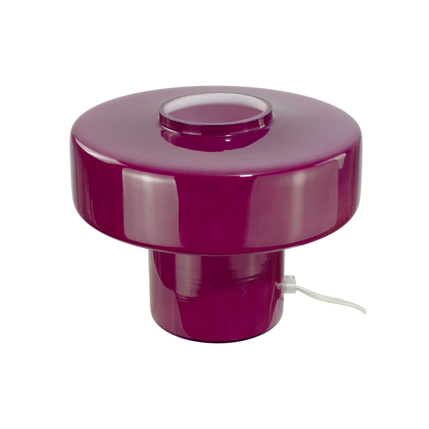 C-Création -Foza Tischlampe mit farbigem Glas und Retro-Stil - Blau