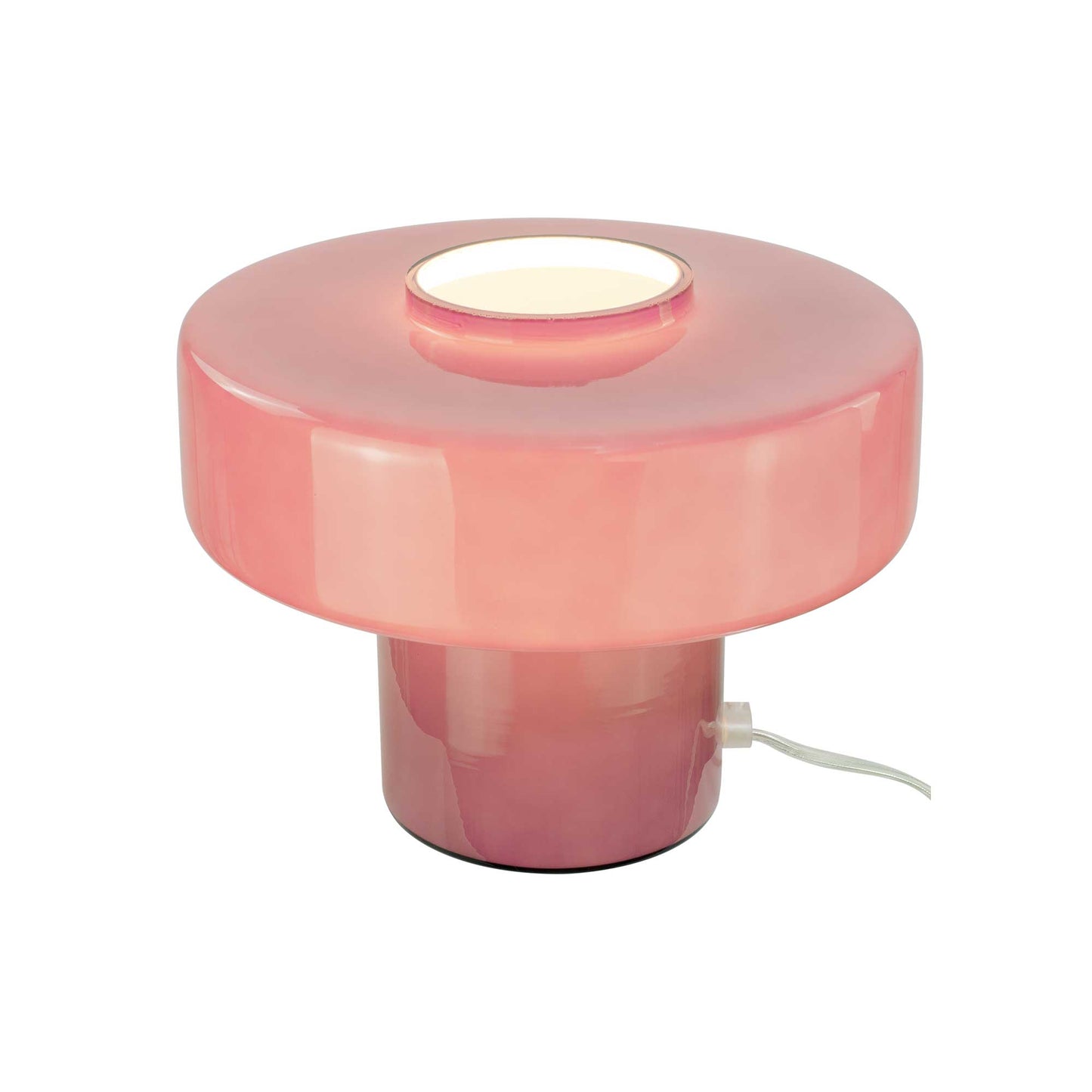 C-Création -Foza Tischlampe mit farbigem Glas und Retro-Stil - Blau