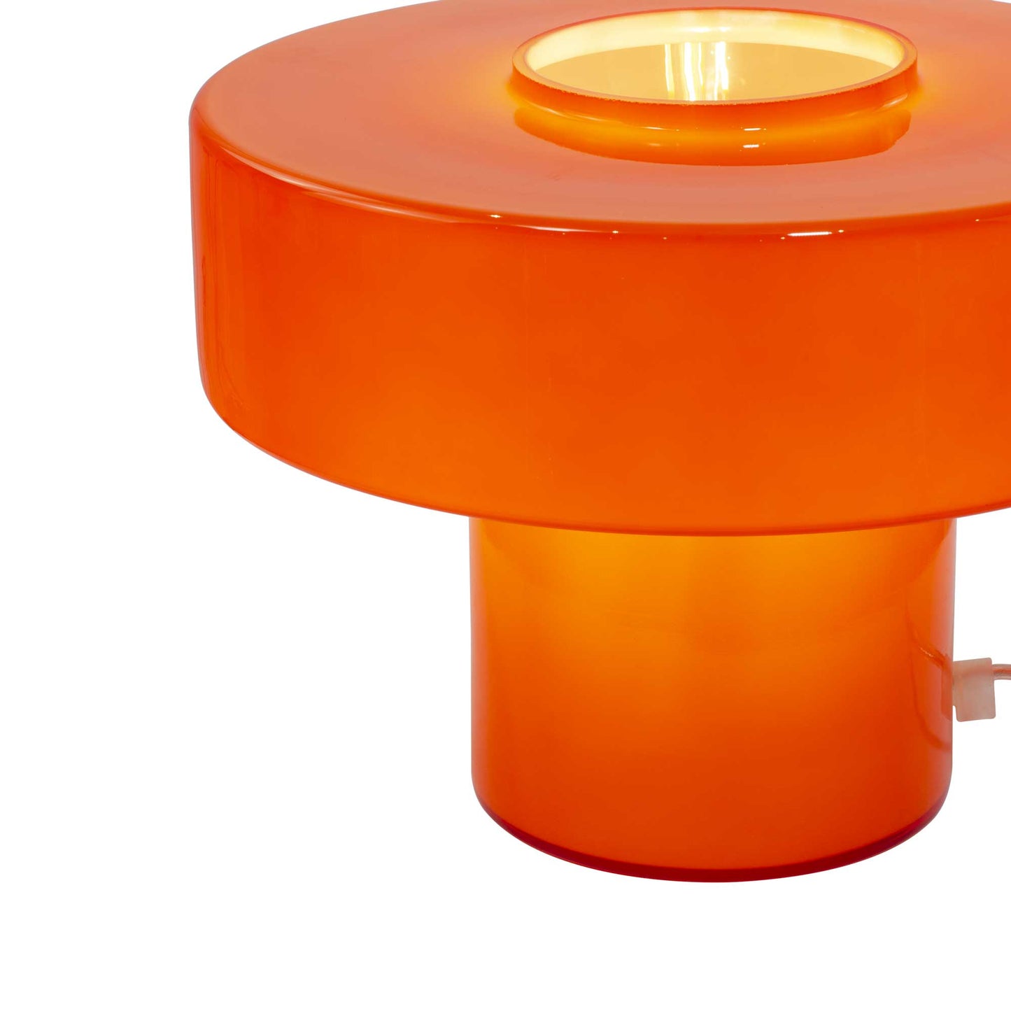 C-Création -Foza Tischlampe mit farbigem Glas und Retro-Stil - Blau