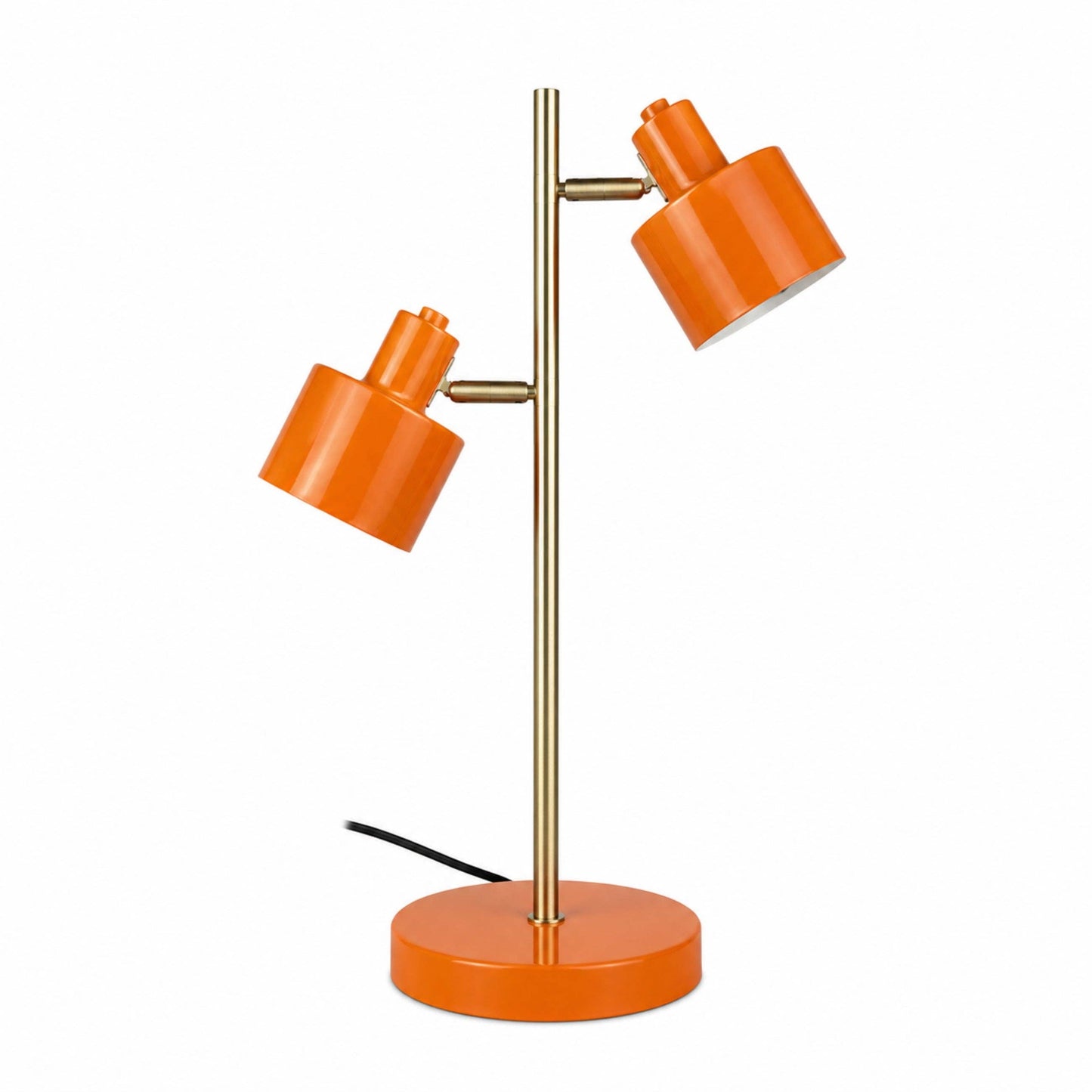 Ocean Tischlampe, 2 Schirme – Orange/Messing