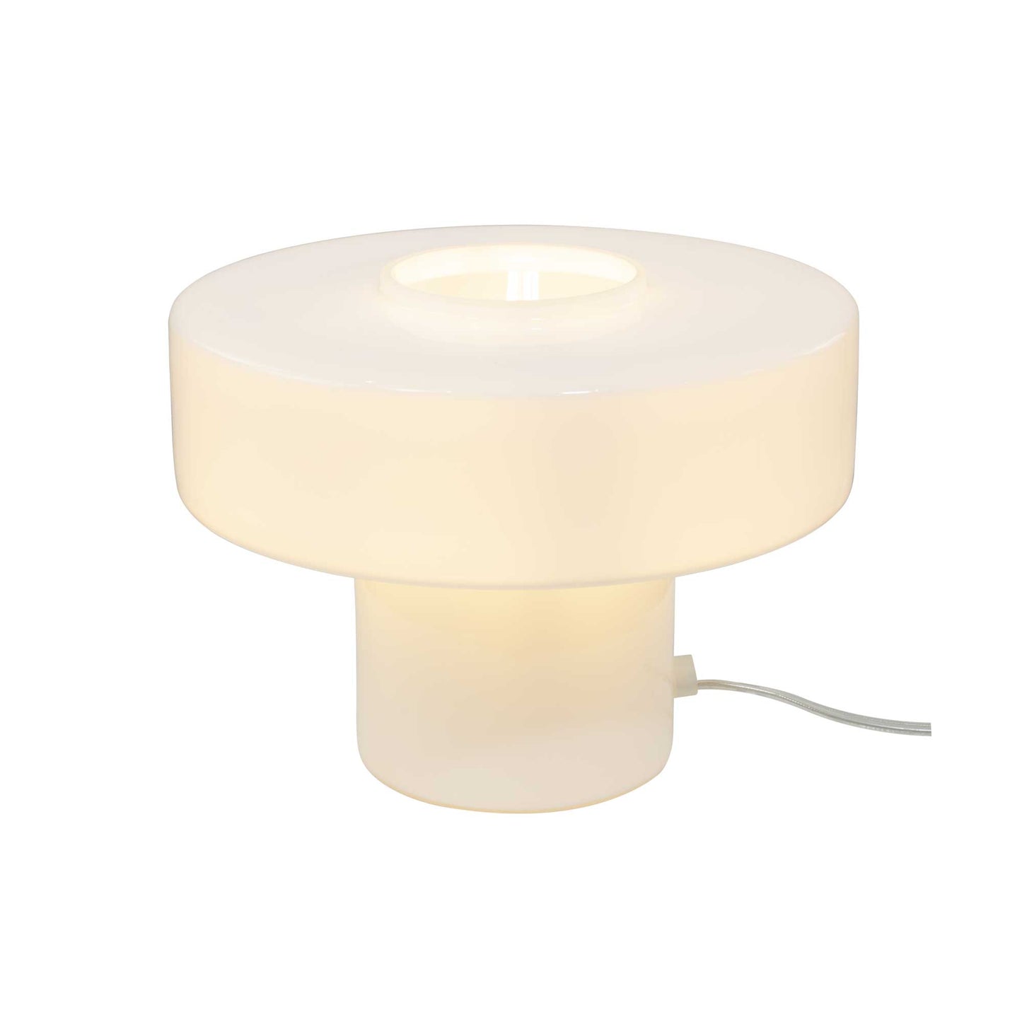 C-Création -Foza Tischlampe mit farbigem Glas und Retro-Stil - Blau