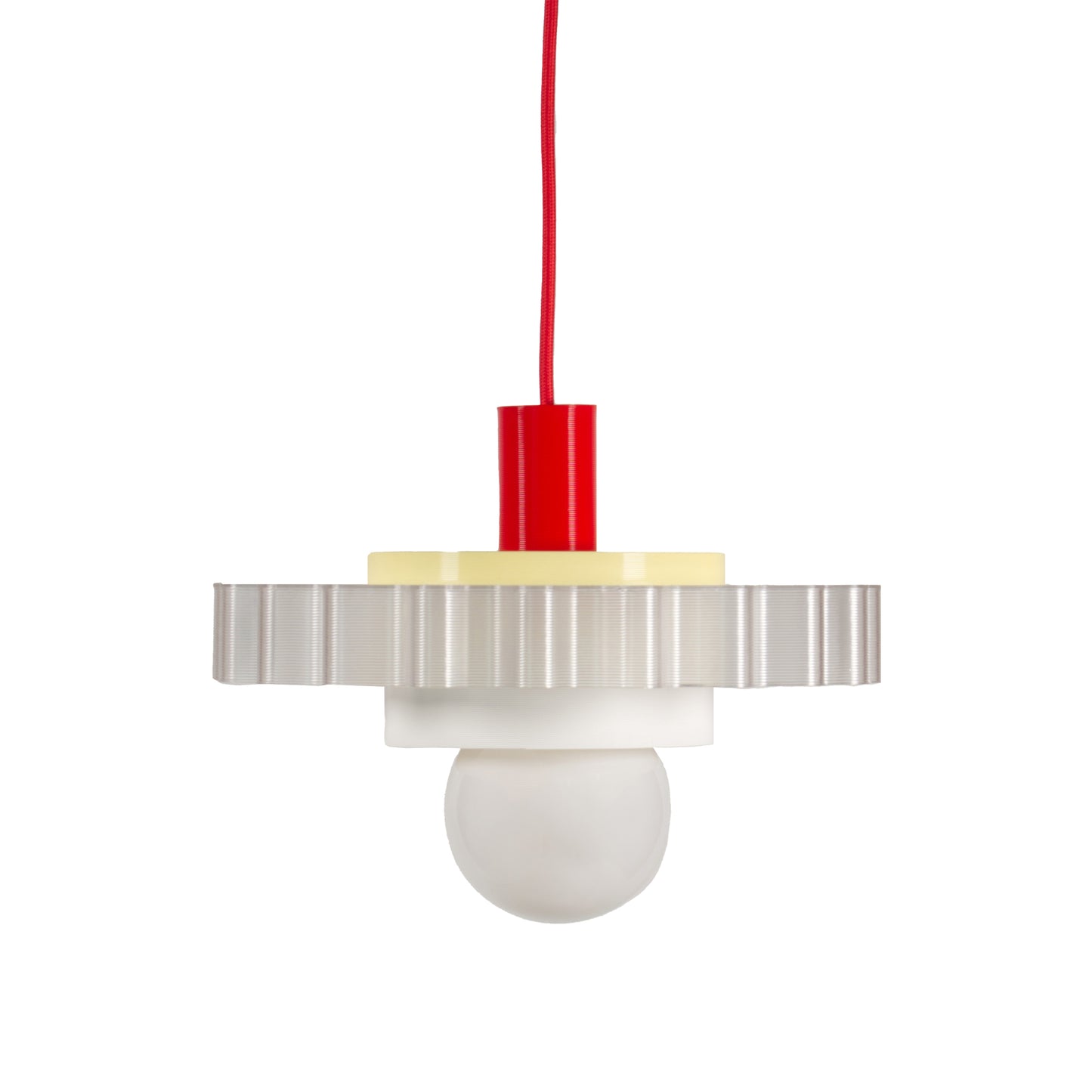 Warren & Laetitia - GIGI LAMP N°3 - Rotes Kabel - Gelb/Weiß