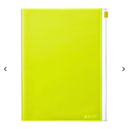 Mark‘s EDiT Zipper Grid Notebook A5, Neon Yellow