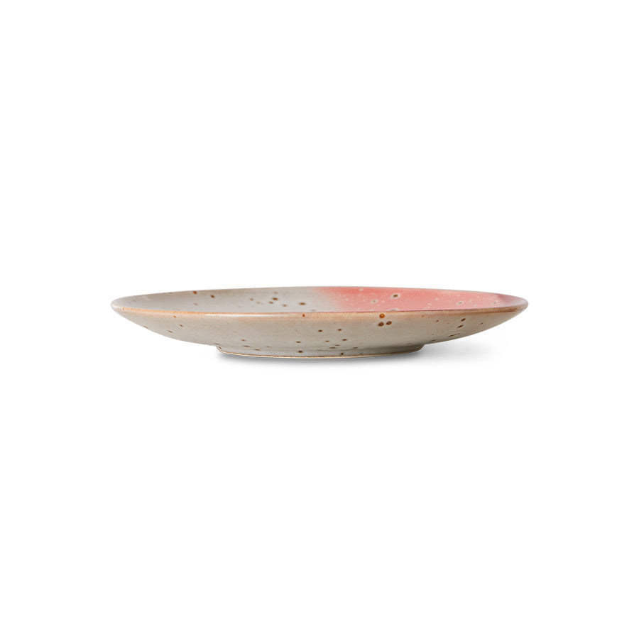 HKliving 70s Ceramics Dessertteller Lychee 2er Set kleine Keramik Teller im Retro Look