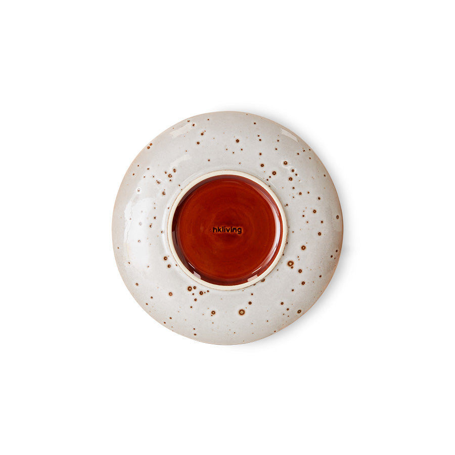 HKliving 70s Ceramics Dessertteller Lychee 2er Set kleine Keramik Teller im Retro Look