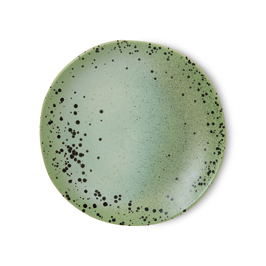 HKliving 70s Ceramics Kleine Teller Fleck 2er Set kleine Keramik Teller im Retro Look