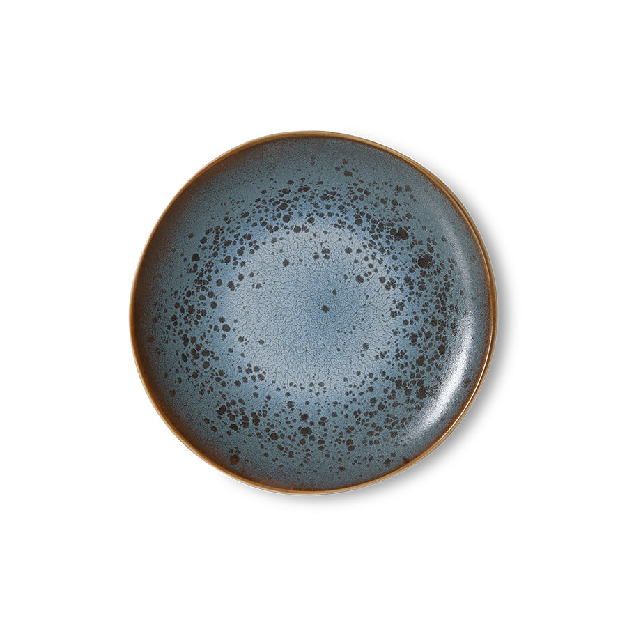 HKliving 70s Ceramics Teller mineral 2er Set kleine Keramik Teller im Retro Look