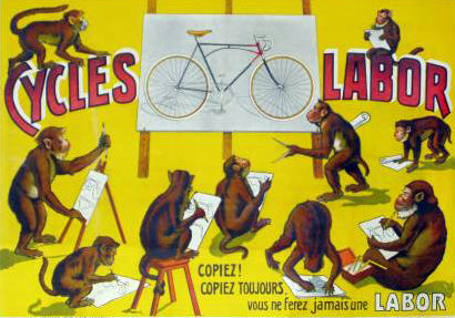 Poster Labor Spécial Course Fahrrad - Courbevoie/France, 1922