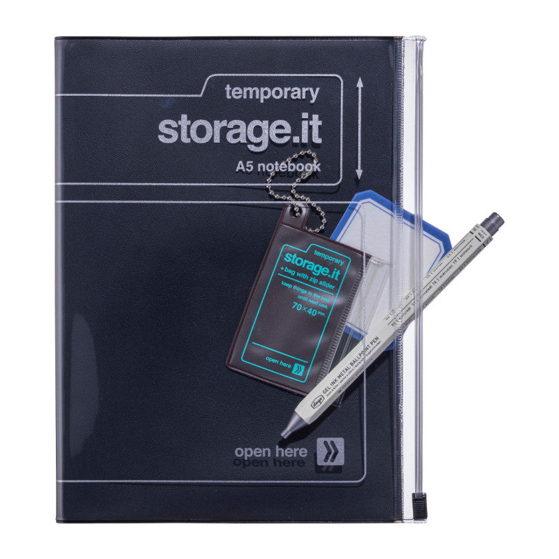 Mark‘s Zipper Notebook A5 storage. it, Blue