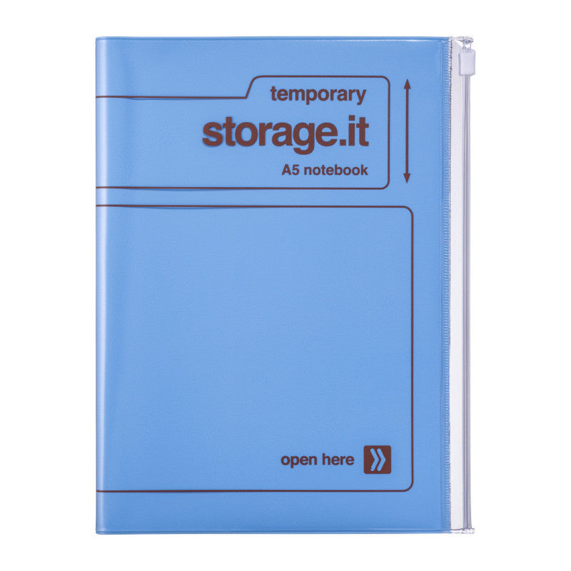 Mark‘s Zipper Notebook A5 storage. it, Blue