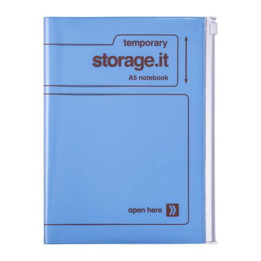 Mark‘s Zipper Notebook A5 storage. it, Blue