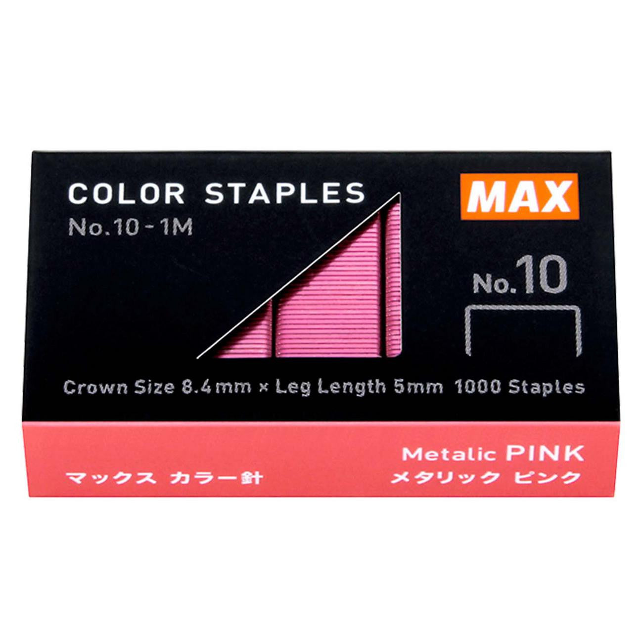 Staples für  MAX Stapler aus Japan, pink Nr. 10