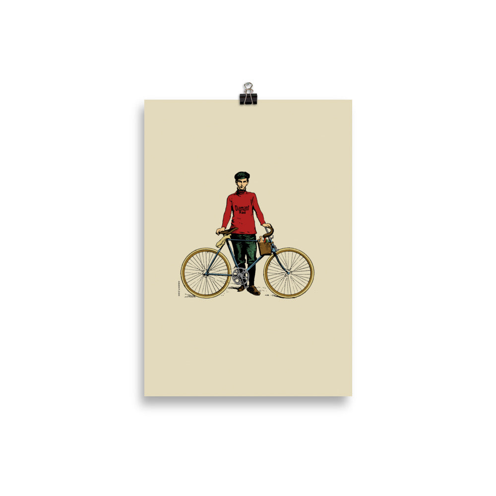 Poster Diamant-Radfahrer