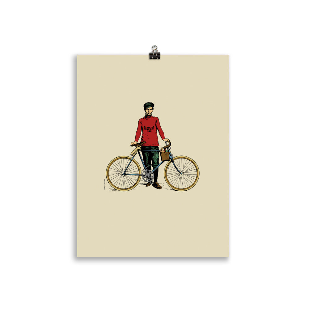 Poster Diamant-Radfahrer