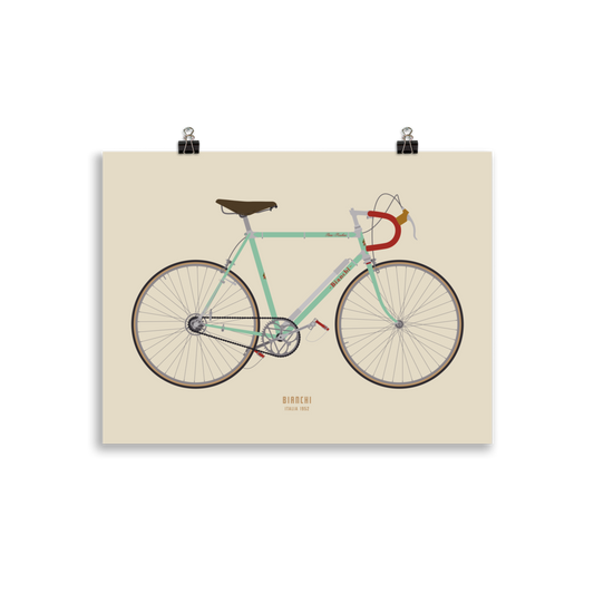 Poster Bianchi Fahrrad, 1952