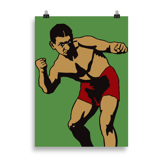 Poster 'Boxer' Grün