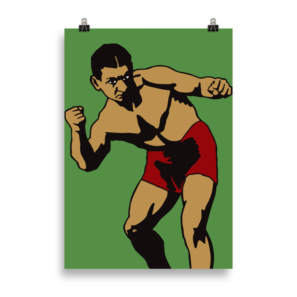 Poster 'Boxer' Grün